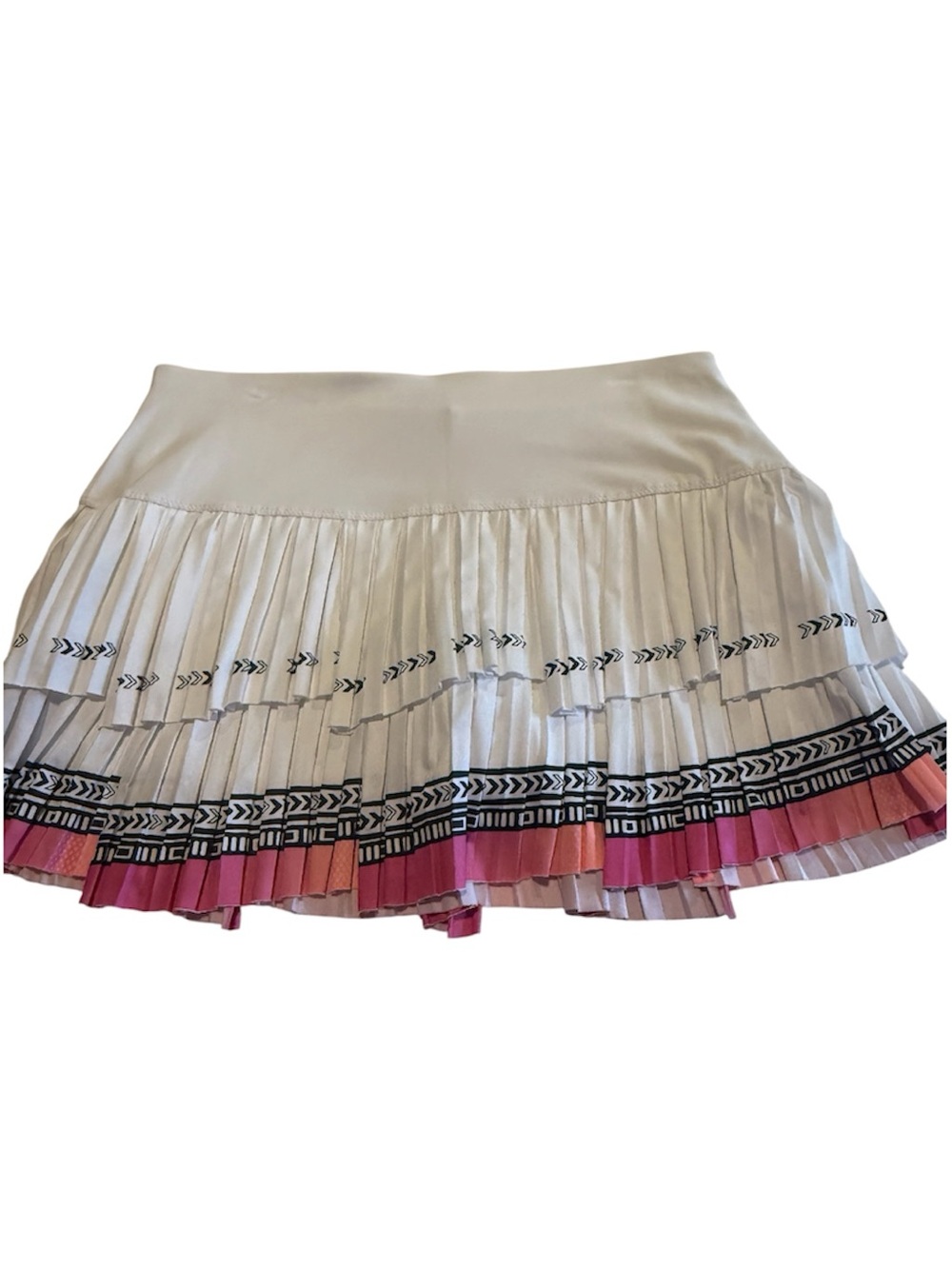 Lucky in Love Pleated White Skort with Pink Accent Size Small 4-6